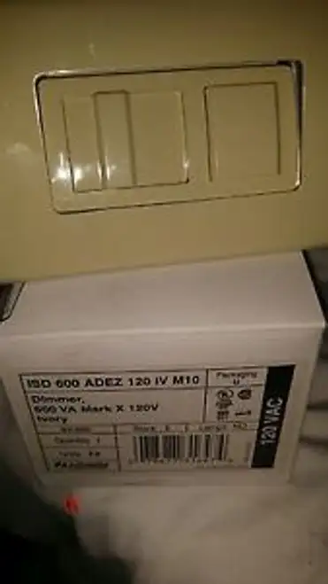 Isd-600-Adez-120-Iv-M10 Lithonia (Ci# 300895) Fluorescent Dimmer Switch. Ivory