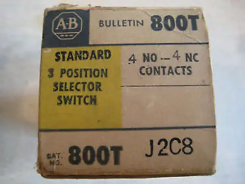 Rr9-3 1 Allen Bradley 800T-J2C8 Selector Switch