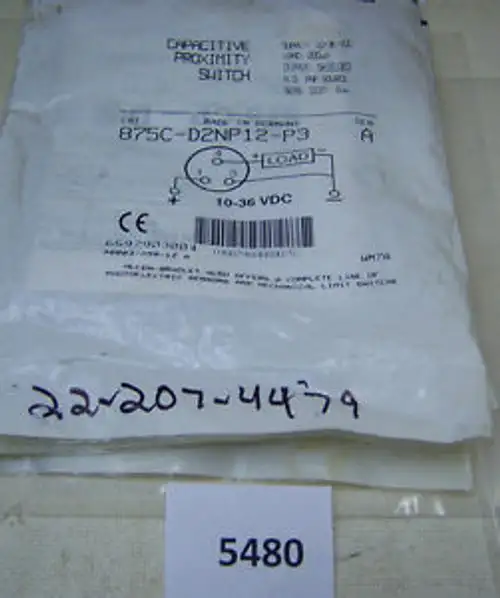5480 Allen Bradley Capacitive Proximity Switch 875C-D2Np12-P3 10-30 Vdc 200Ma