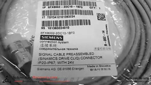 Siemens 6Fx8002-2Dc10-1Bfo Signal Cable Preassembled Connector Ip20