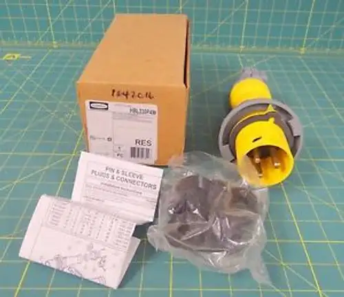 Hubbell Hbl330P4W Ac Plug Iec Pin & Sleeve Plug 30A 125V Res-Configuration