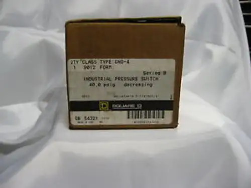 Square D Industrial Pressure Switch Class:9012 Type:Gno-4