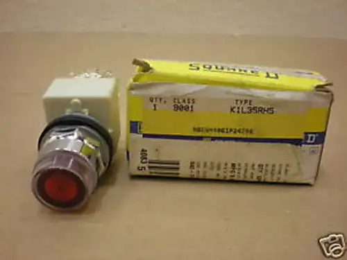 1 NIB SQUARE D 9001 K1L35RH5 PUSHBUTTON 24/28 V AC-DC9001K1L35RH5