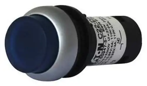 EATON C22-DLH-B-K10-120 Illuminated Pushbutton Blue Momentary G6206137