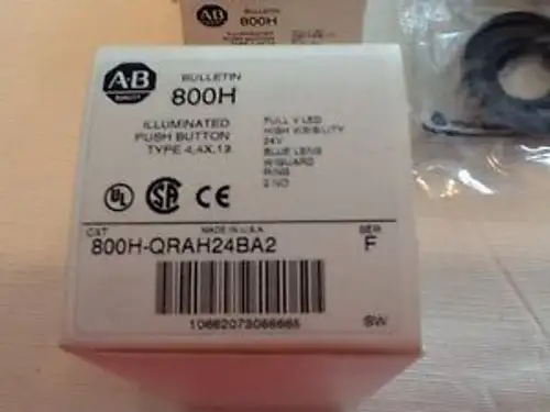 Allen-Bradley Blue Momentary With Ring Guard 30 Mm Push Button 800H-Qrah24Ba2