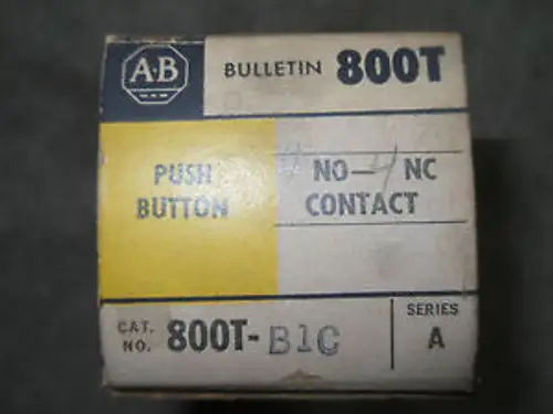(Rr4-2) 1 Nib Allen Bradley 800T-B1C Ser A Push Button Switch