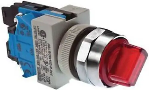 Idec Aslw29911D-G-24V Illuminated Rotary Switch Spst-No/Spst-Nc 24V