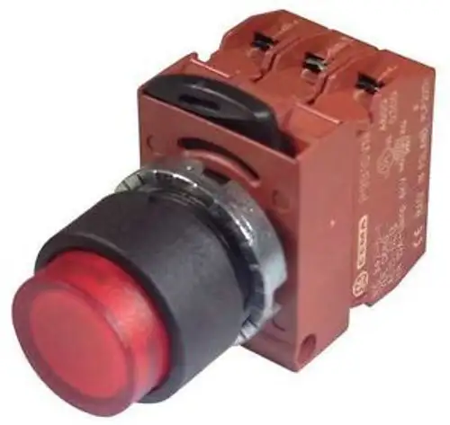 Ge P9Xplrsdn12Nali Illum Push Button Operator 22Mm Red G6374417