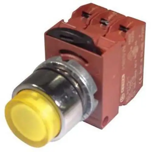 Ge P9Cplgsdn12Nali Illum Push Button Operator 22Mm Yellow G6374401
