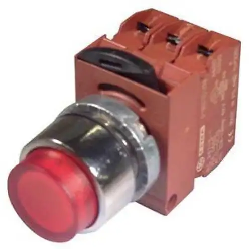 Ge P9Cplrsdn12Nali Illum Push Button Operator 22Mm Red G6375311