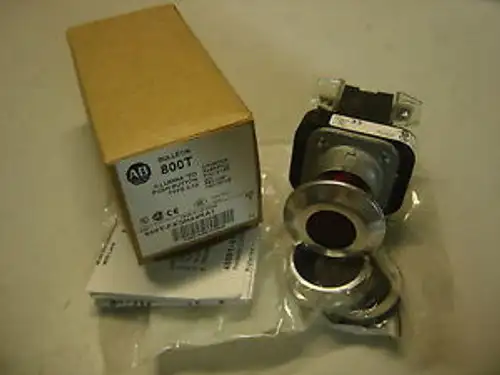 Allen Bradley 800T-Fxqh24Ra1 Red Ill Push Pull Button E-Stop 2 Pos Led Ser T