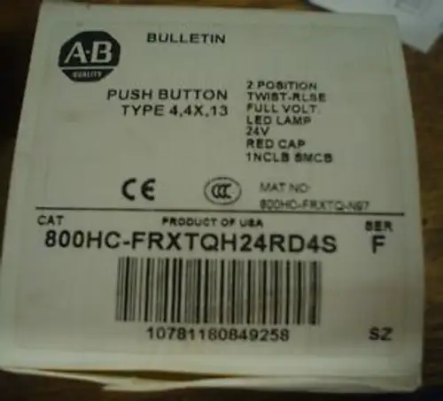 Allen-Bradley Bouton poussoir 240Vac 800Hc-Frxtqh24Rd4S Série F -