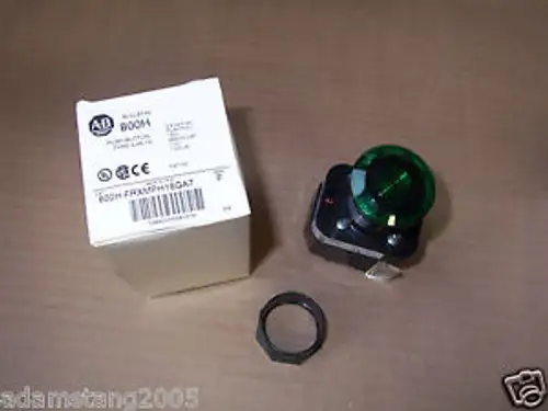 New Allen Bradley 800H-Frxmph16Ga7 Ser.F Green Mushroom Head Push-Pull Switch