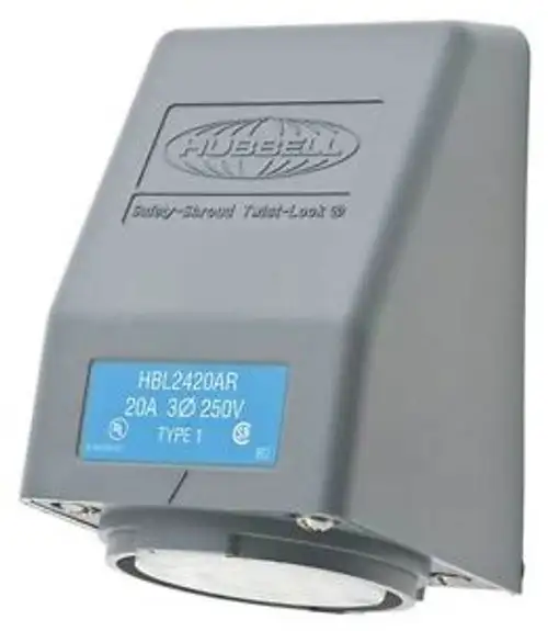 HUBBELL WIRING DEVICE-KELLEMS HBL2420AR Receptacle Twist Lock L15-20