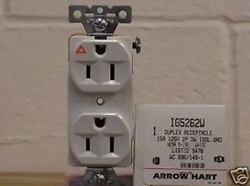 10 AAROW HART ISOLATED GROUND RECEPTACLES # IG5262W