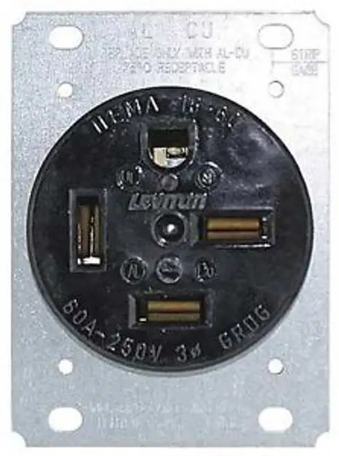 LEVITON 8460 Receptacle High Amp 15-60R 250V 3 Phase