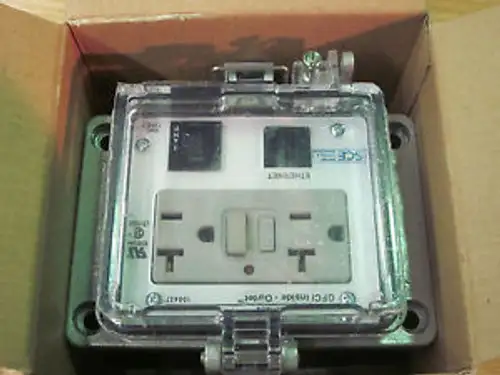Grace P-R2-K3Rf3-Tu450 106437 Computer Interface Gfci Outlet Receptacle Ethernet
