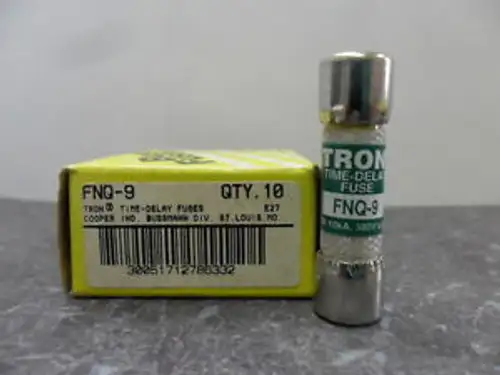 New Bussmann FNQ-9 Amp Fuses 500 Volts Time Delay