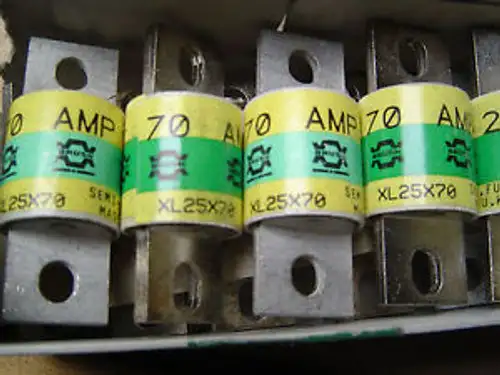 (10) 70amp Brush Rectifier Fuses XL25X70