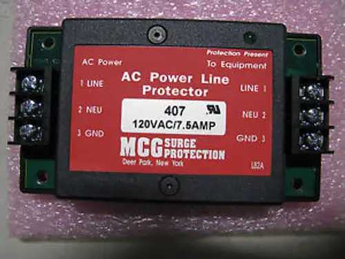 MCG SURGE PROTECTION AC POWER LINE PROTECTOR MODEL 407 NSN: 5920-01-371-1474