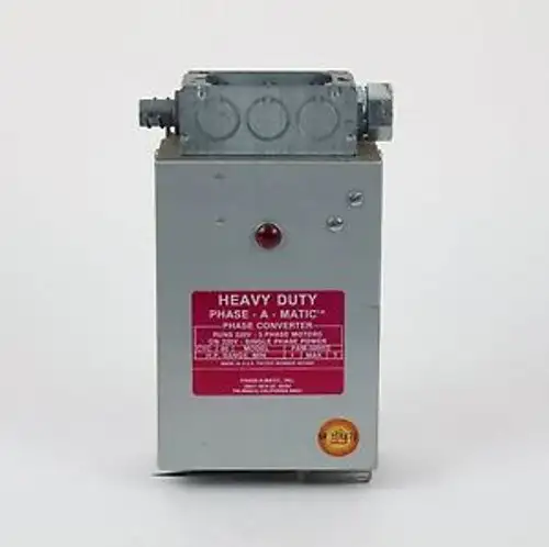 Phase-A-Matic Pam -300-Hd Heavy Duty Static Phase Converter Horsepower 1 ~ 3