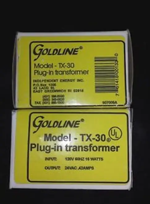 Two Goldine Tx-30 Plug-In Transformer 24Vac 0.42A