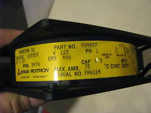 Rotron Fan Tubaxial Part # 034477 Nsn: 4140-01-209-0859 5470 Rpm