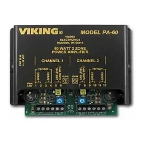 Viking Pa-60 60W Compact Two Zone Amplifier