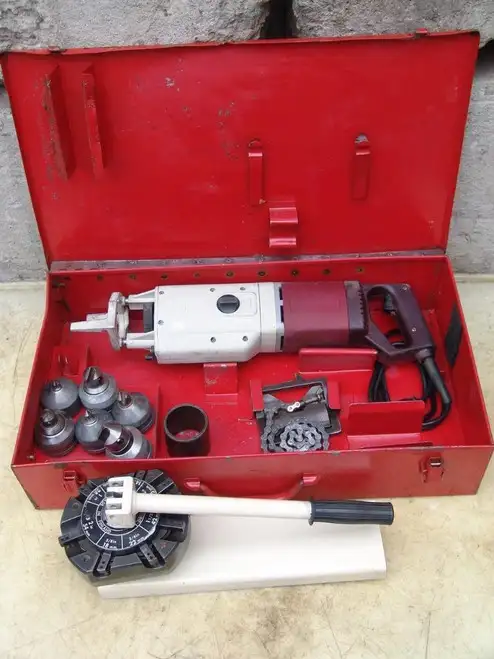 T-DRILL T-55 COPPER PIPE TEE FORMING MACHINE 6 BITS 1/2" - 2" ND-54 NOTCHER #3