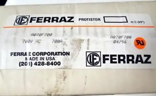 Ferraz Shawmut Cartridge Fuse P/N A070F700 Nsn 5920-01-401-5289 700 Vac 700 Amp