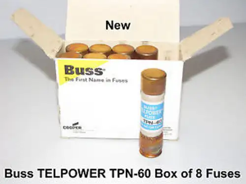 Tpn-60 Bussmann Telpower Tpn-60 170Vdc Fuses Of 8 Cooper Bussmann Tpn 60