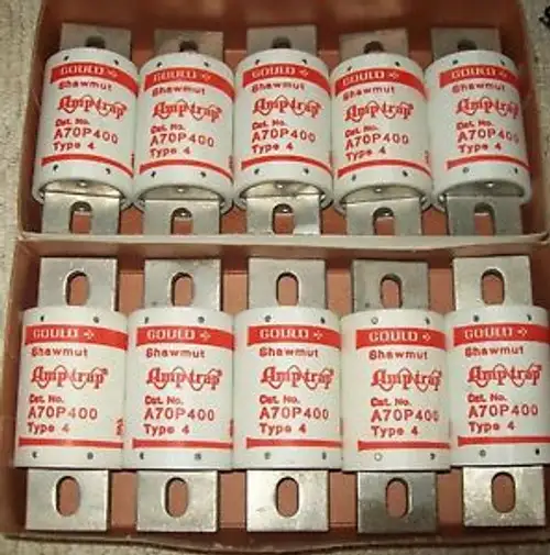 Set Of 5 Shawmut Gould Fuses A70P 400-4