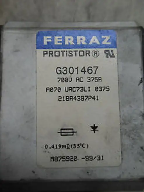 Rr1-2 1 Ferraz Protistor G301467 A070Urc73Li0375 700V 375A Fuse