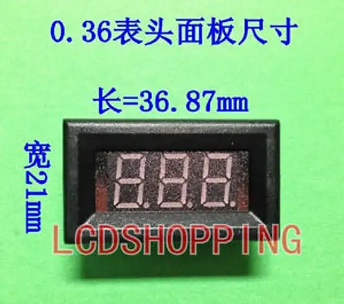 New for 50pc Red LED Panel Meter Mini Digital Voltmeter 3.2V-30V 0.36LED