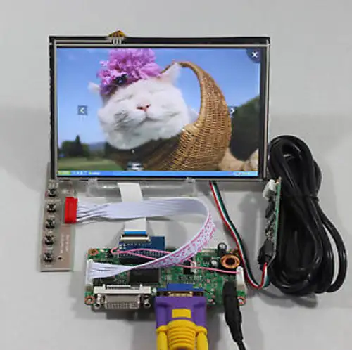DVI+VGA LCD controller board+7inch 1280800 HSD070PWW1-B01 IPS lcd+Tocuh panel