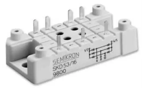 No. 46R0960 Semikron Skd 83/16 Bridge Rectifier 3Ph 83A 1.6Kv G55