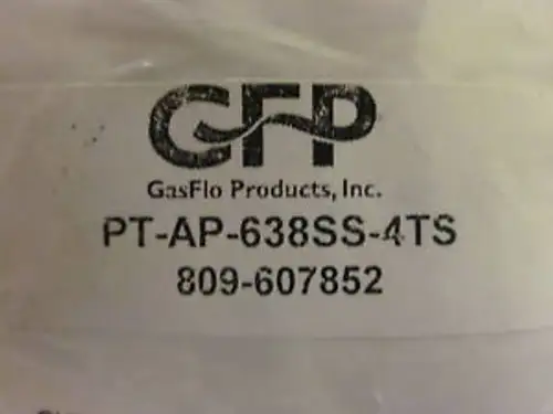 Gasflo Products Inc. Pt Series Cga Pt-Ap-638Ss-4Ts