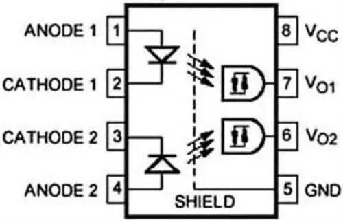 06B4418 Avago Technologies 5962-8876901Pa Optocoupler Logic Gate