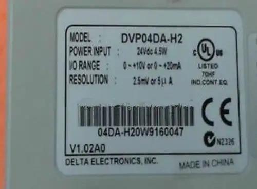 New Delta Plc Dvp04Da-H2 Extension Module For Industry Use