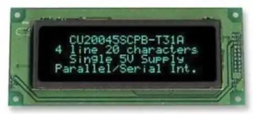 96K8256 Noritake Itron Cu20045Scpb-T31A Display Vfd Blue-Green 26Mm X 90.4Mm