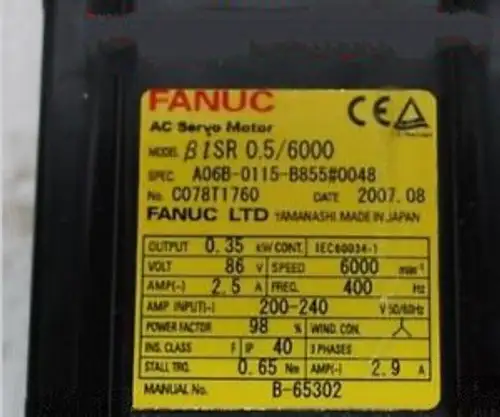 A06B-0115-B855#0048 Fanuc Servo Motor Good In Condition For Industry