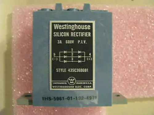 Westinghouse Silicon Rectifier Part # 435C368G01 Nsn: 5961-01-192-4971