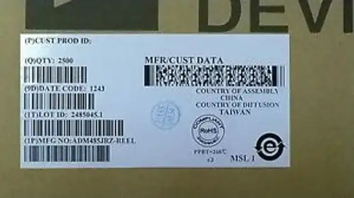 ANALOG DEVICES ADM485JRZ-REEL Transceiver 5V 5MBPS 2500 per Reel