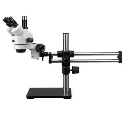 Amscope Sm-5Tyy 7X-180X Trinocular Stereo Microscope On Ball Bearing Boom Stand