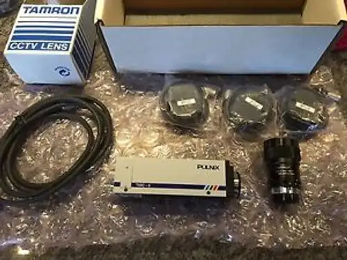Pulnix Tmc-6Rgb Ccd Video Camera Module With Tamron 1:1.4 6-12Mm Lens