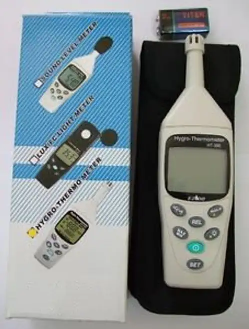 10Sets Portable Humidity.Temperature Meter Plus Accessories Cloth Case-Saving20%