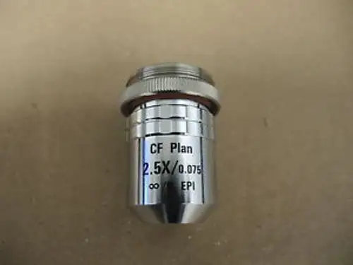 Nikon 81834-0 Objective Lens Cf Plan 2.5X/0.075 ?/0 Epi Wd 8.8 Optistation Vii