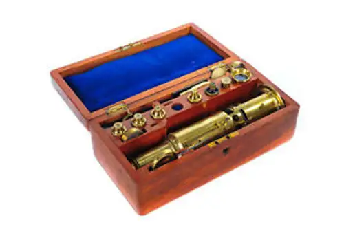 J P Cutts & Sons Sheffield C.1825 Compound Drum Microscope-Rare