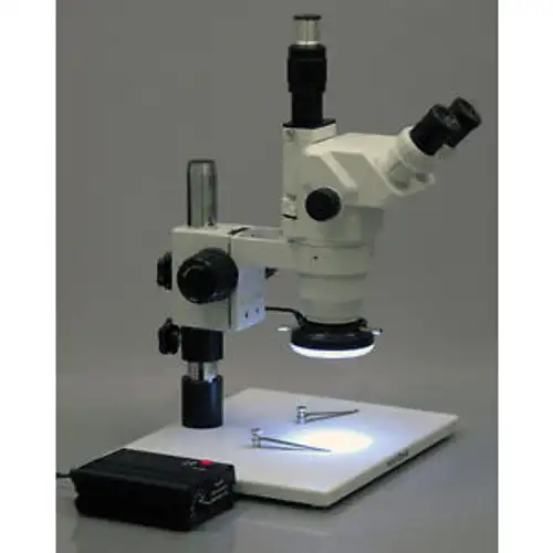 Amscope Zm-1T3-60Mb Microscope à zoom 2X-45X avec éclairage annulaire métallique à 60 lumières