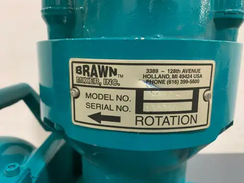 New Brawn Mixer Model BD50-XP Mixer w/ Baldor VM7006A 1/2HP Motor